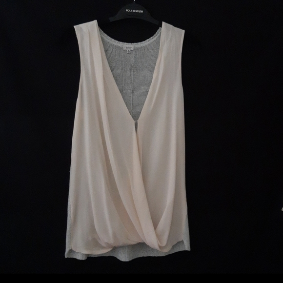 Babaton Draped Silk & Linen Blend Blouse - Picture 1 of 13